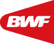 A red and white logo for BWF. AI generated content