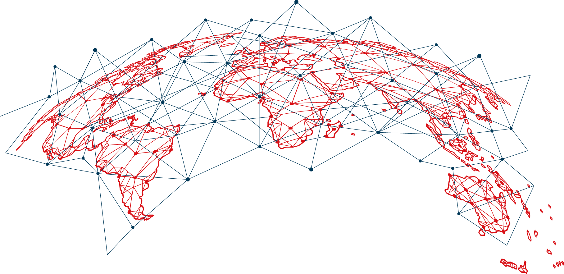 Global network connection. World map point and line composition concept of global business. Vector Illustration