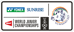 A logo for the World Junior Championships is displayed on a banner. AI generated content