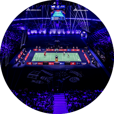 A tennis match is being played in a stadium with a large crowd of spectators. AI generated content
