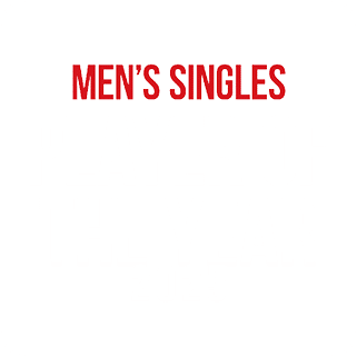 A white background with red letters that say “Men's Singles". AI generated content