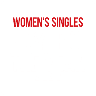 A white background with red letters that say “Women's Singles". AI generated content