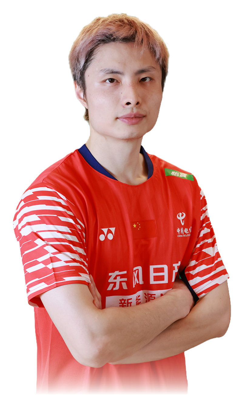 A man wearing a red shirt with white and red stripes poses for a picture. AI generated content