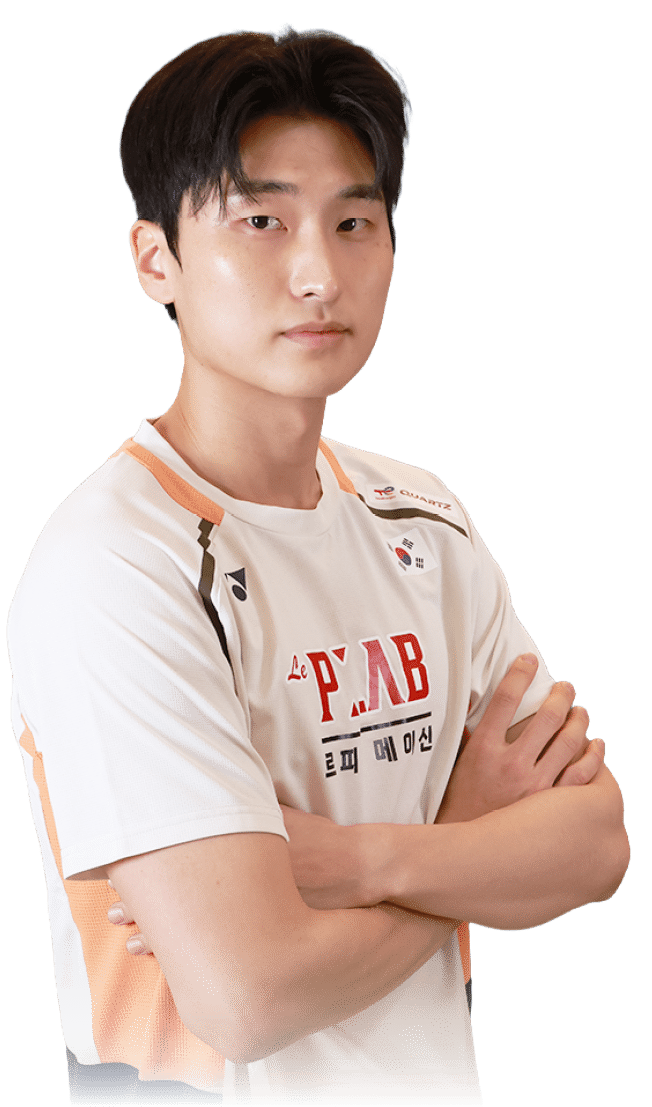 A man wearing a white shirt with red letters is posing for a picture. AI generated content