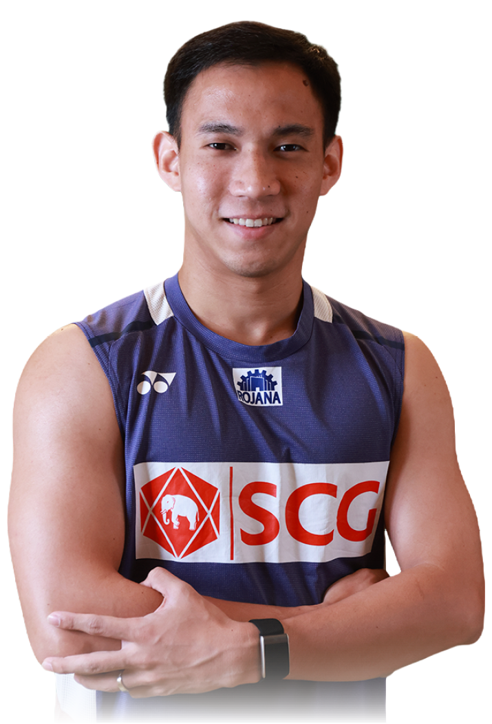 A man wearing a blue shirt with a white logo poses for a picture. AI generated content