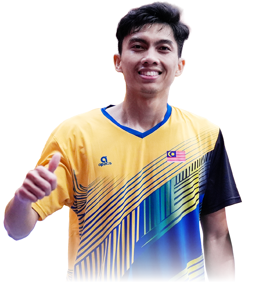 A man wearing a yellow and blue shirt with a thumbs up. AI generated content