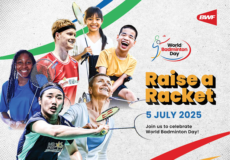 A group of people are shown on a poster, each holding a tennis racket. The poster is advertising a tennis event. AI generated content