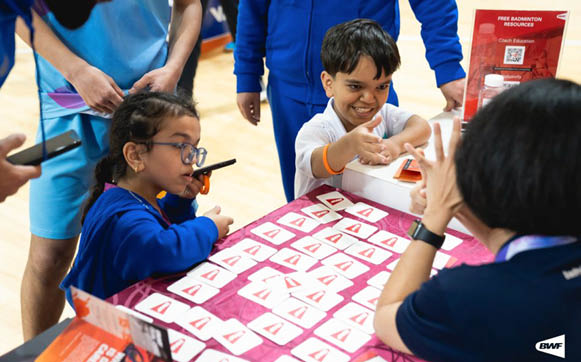 Two children are playing a game at a table with a woman. AI generated content
