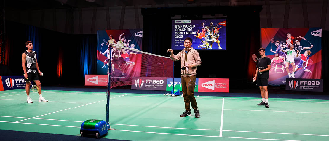 Three men are playing tennis on a court, with one of them holding a tennis racket. AI generated content